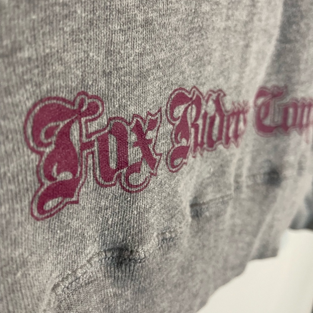 Fox Gray V-Neck Hoodie Sweater Soft Knit Casual Y2K size Large - Picture 9 of 12